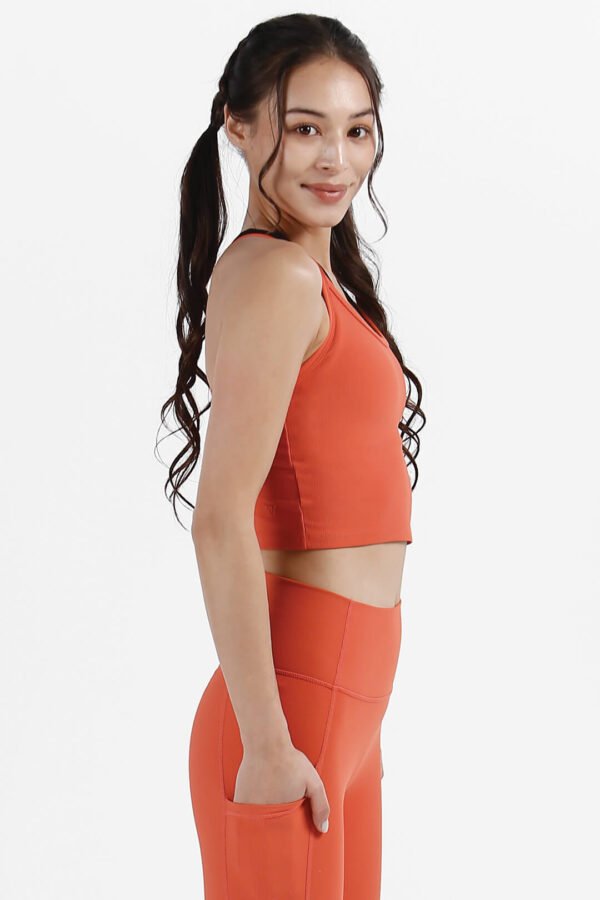 Possibilities Fitted Ribbed Crop Tank - Image 3