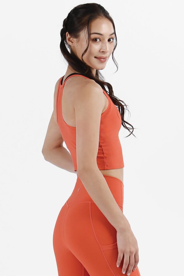 Possibilities Fitted Ribbed Crop Tank - Image 2